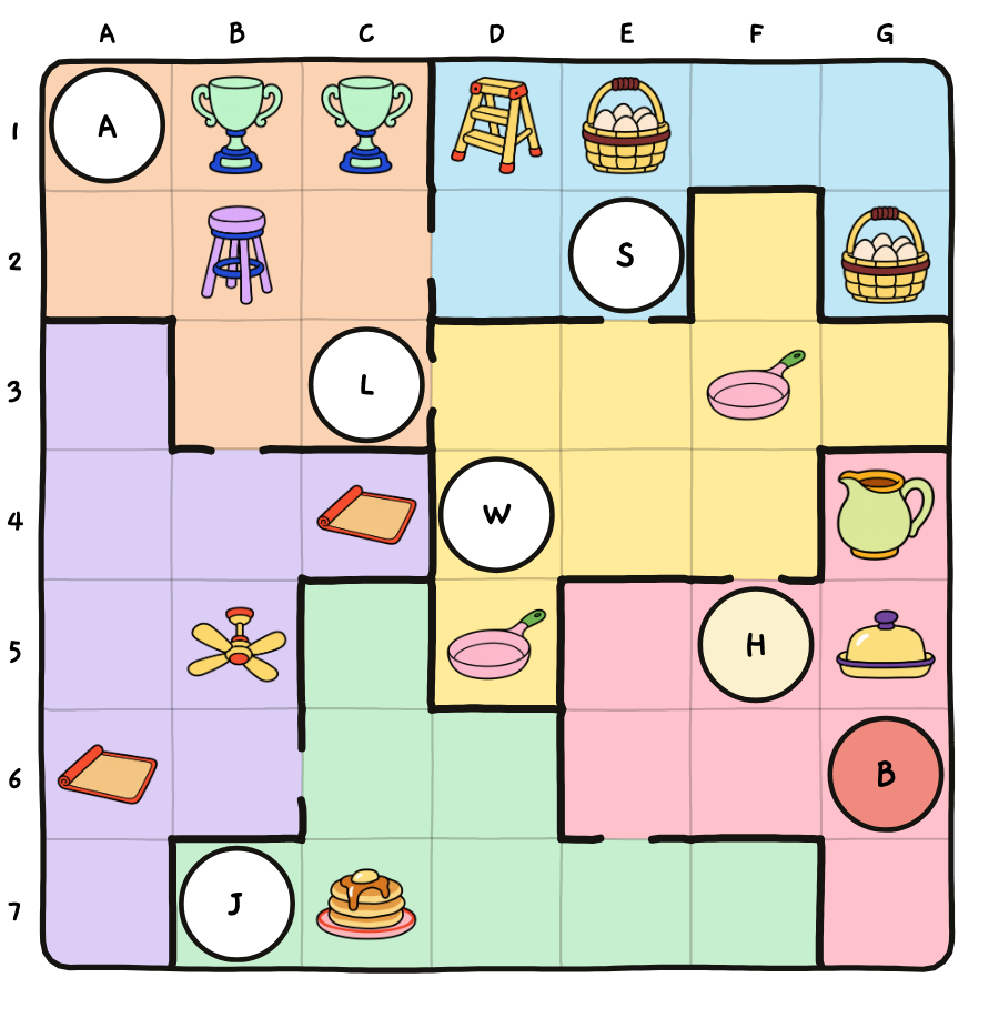 The solved floor plan of case 01