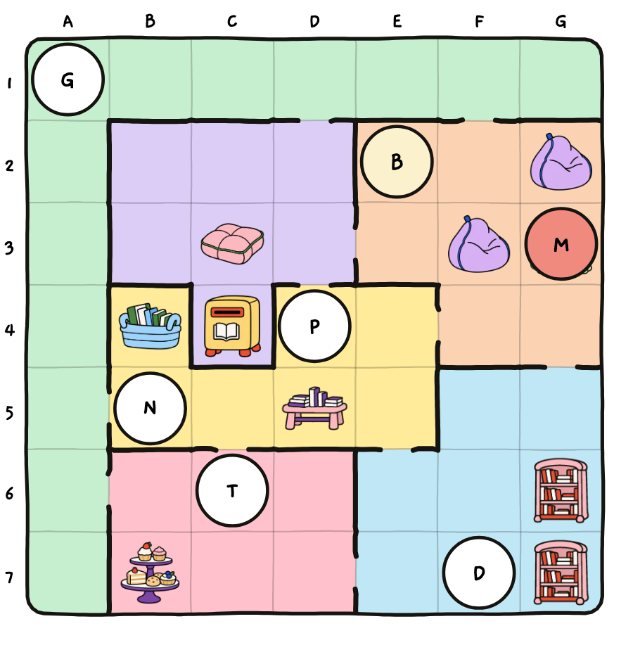 The solved floor plan of case 02