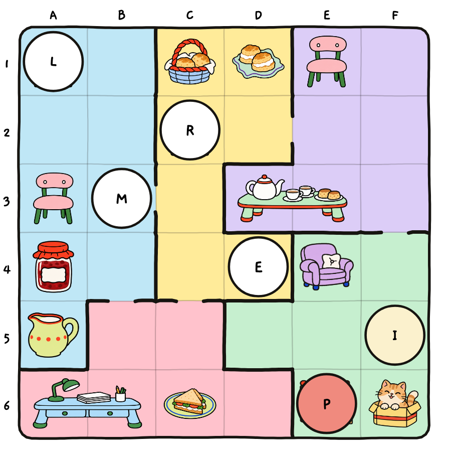 The solved floor plan of case 05