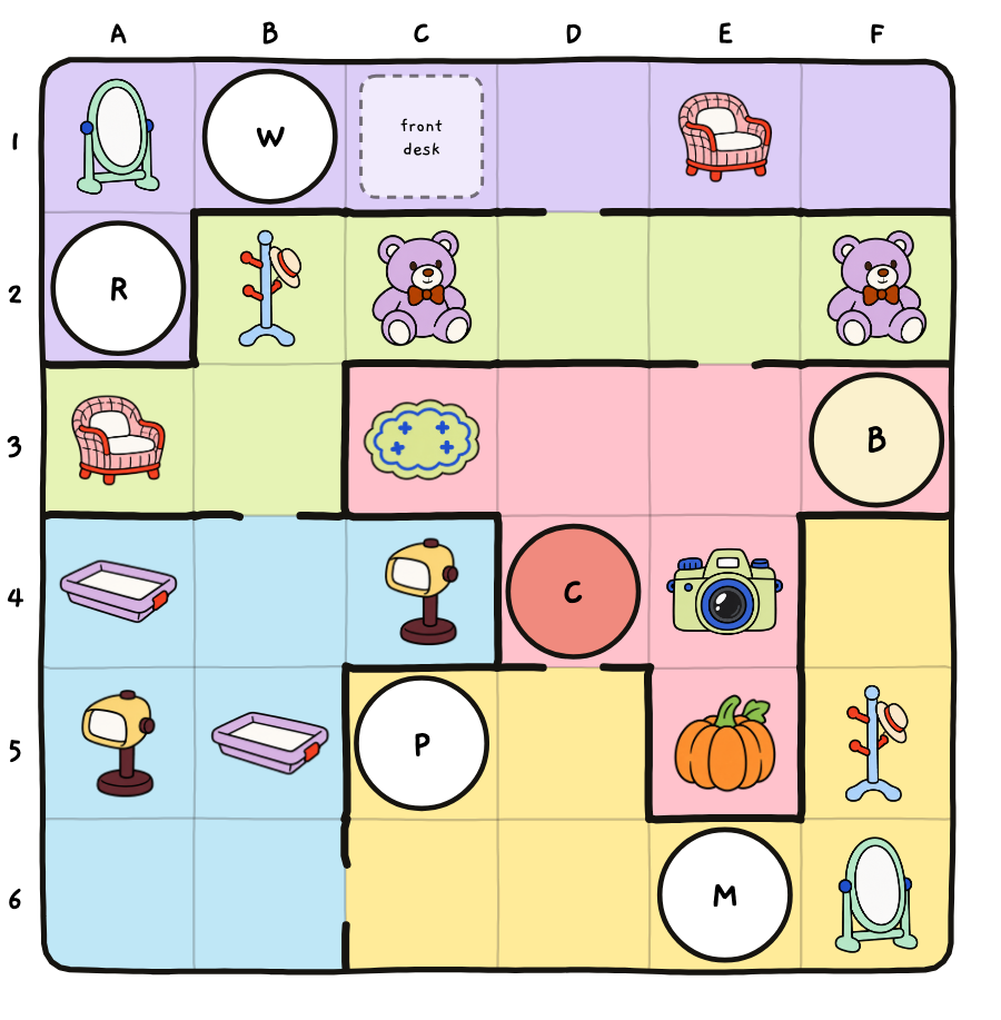 The solved floor plan of case 09