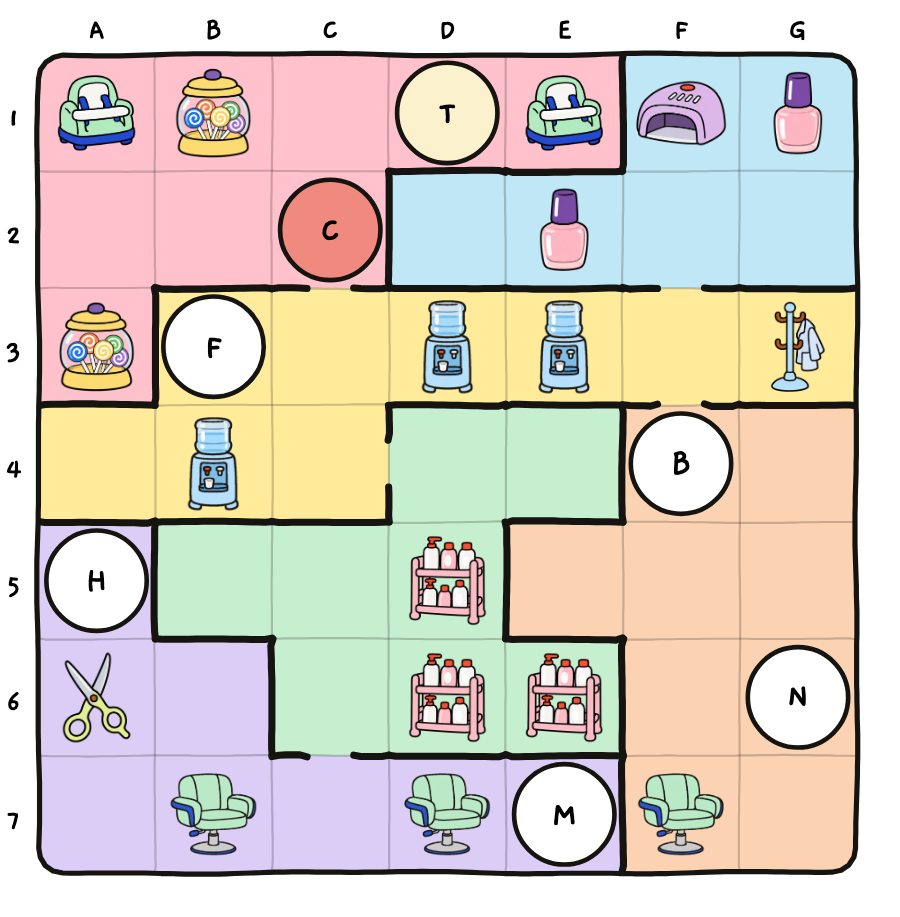 The solved floor plan of case 06